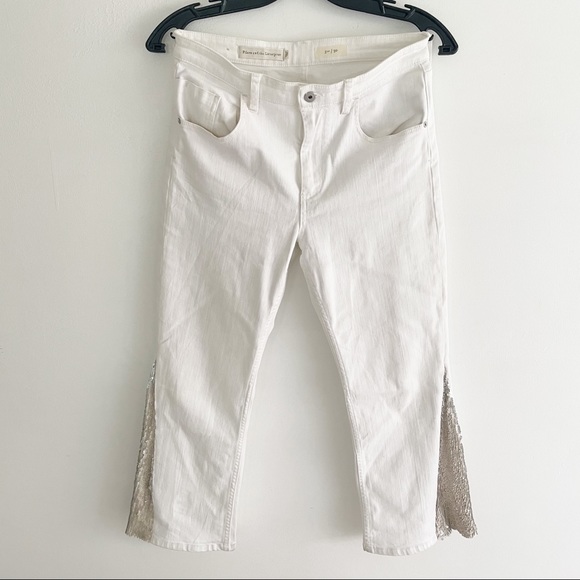 Anthropologie
White High-rise Sequins Flare Jeans - Picture 6 of 15